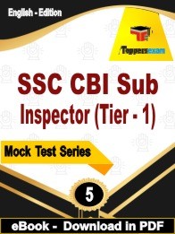 SSC CBI Sub Inspector (Tier - 1) PDF Book In English