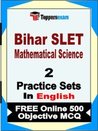 Bihar SLET Mathematical Science Exam Practice Set Book in English