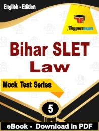 Bihar SLET Law PDF Book In English