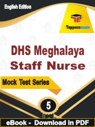 DHS Meghalaya Staff Nurse PDF Book In English - Practice Set