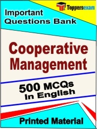 Cooperative Management Exam Objective MCQ Book in English
