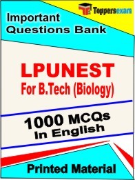 LPUNEST For B.Tech (Biology)  Exam Objective MCQ Book in English