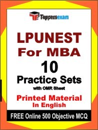 LPUNEST For MBA  Exam Practice Set Book in English