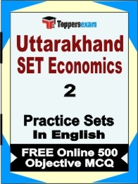 Uttarakhand SET Economics Exam Practice Set Book in English