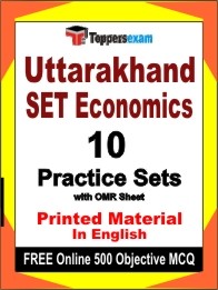 Uttarakhand SET Economics Exam Practice Set Book in English