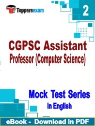CGPSC Assistant Professor (Computer Science) PDF Book In English