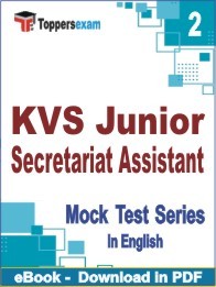 KVS Junior Secretariat Assistant PDF Book In English