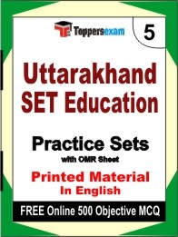 Uttarakhand SET Education Exam Practice Set Book in English