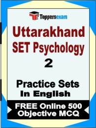 Uttarakhand SET Psychology Exam Practice Set Book in English