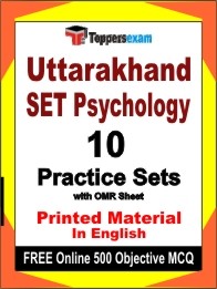 Uttarakhand SET Psychology Exam Practice Set Book in English