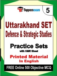 Uttarakhand SET Defence & Strategic Studies Exam Practice Set Book in English