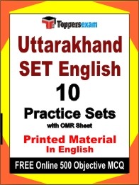 Uttarakhand SET English Exam Practice Set Book in English