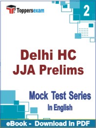 Delhi HC JJA Prelims PDF Book In English - Question Paper