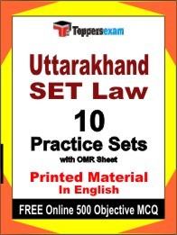 Uttarakhand SET Law Exam Practice Set Book in English
