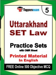 Uttarakhand SET Law Exam Practice Set Book in English