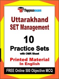 Uttarakhand SET Management Exam Practice Set Book in English