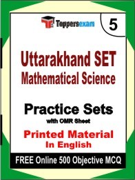 Uttarakhand SET Mathematical Science  Exam Practice Set Book in English