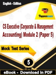 CS Executive (Corporate & Management Accounting) Module 2 (Paper 5) PDF Book In English