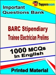 BARC Stipendiary Trainee Electrician Prelims Exam Objective MCQ Book in English