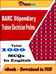 BARC Stipendiary Trainee Electrician Prelims Test PDF Book In English
