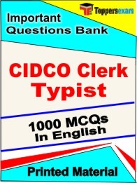 CIDCO Clerk Typist Exam Objective MCQ Book in English