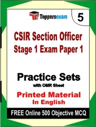 CSIR Section Officer Stage 1 Exam Paper 1 Exam Practice Set Book in English