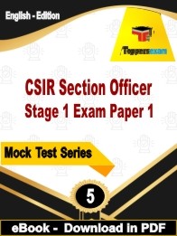 CSIR Section Officer Stage 1 Exam Paper 1 PDF Book In English
