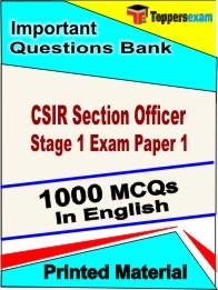 CSIR Section Officer Stage 1 Exam Paper 1 Exam Objective MCQ Book in English
