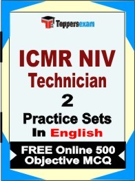 ICMR NIV Technician Book in English - Question Paper / Practice Set