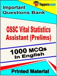 OSSC Vital Statistics Assistant (Prelims)  Exam Objective MCQ Book in English