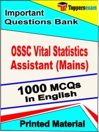 OSSC Vital Statistics Assistant (Mains)  Exam Objective MCQ Book in English