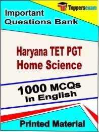 Haryana TET PGT Home Science Exam Objective MCQ Book in English