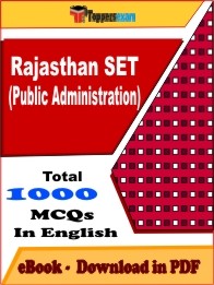Rajasthan SET (Public Administration) PDF Book In English