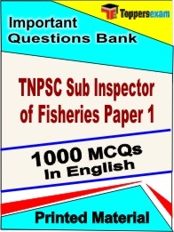 TNPSC Sub Inspector of Fisheries Paper 1 Exam Objective MCQ Book in English