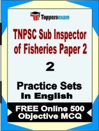 TNPSC Sub Inspector of Fisheries Paper 2 Exam Practice Set Book in English