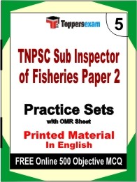 TNPSC Sub Inspector of Fisheries Paper 2 Exam Practice Set Book in English
