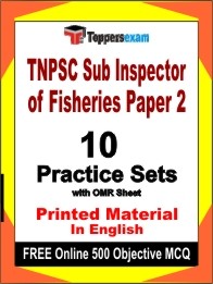 TNPSC Sub Inspector of Fisheries Paper 2 Exam Practice Set Book in English