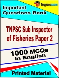 TNPSC Sub Inspector of Fisheries Paper 2 Exam Objective MCQ Book in English