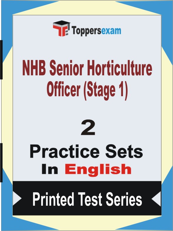 NHB Senior Horticulture Officer (Stage1) Book in English - Question Paper / Practice Set