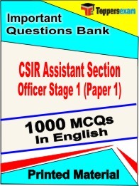 CSIR Assistant Section Officer Stage 1 Paper 1 Exam Objective MCQ Book in English