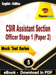 CSIR Assistant Section Officer Stage 1 Paper 2 PDF Book In English