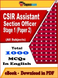 CSIR Assistant Section Officer Stage 1 Paper 2 PDF Book In English