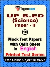 UP B.ED (Science) Paper 2 Exam Mock Test Papers (Book) in English
