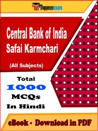 Central Bank of India Safai Karmchari PDF Book In Hindi