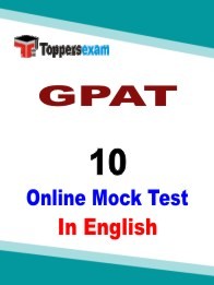 GPAT Exam Online Mock Test in English
