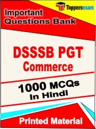 DSSSB PGT Commerce Exam Objective MCQ Book in Hindi