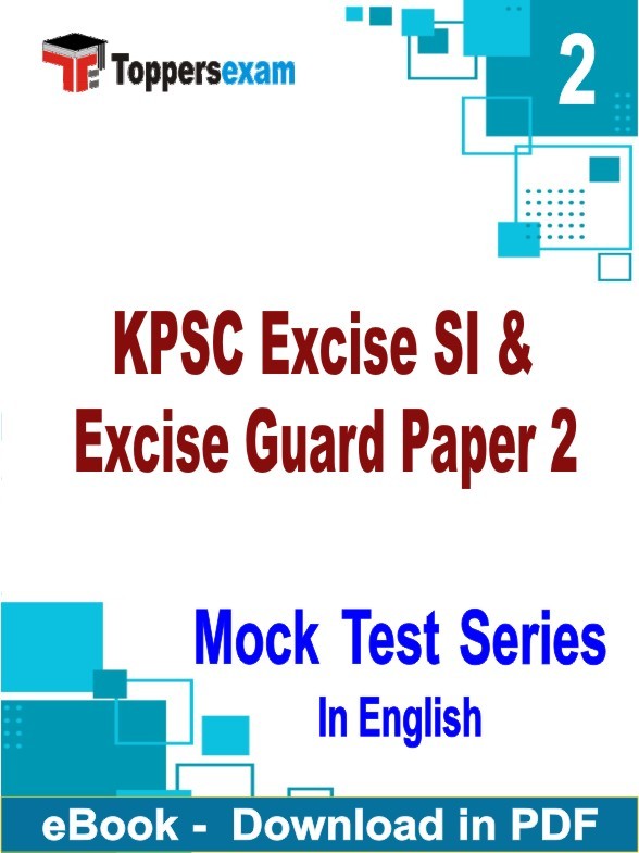 KPSC Excise SI & Excise Guard Paper 2 PDF Book In English