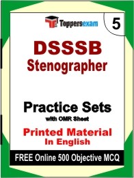 DSSSB Stenographer Book in English - Mock Test / Practice Set