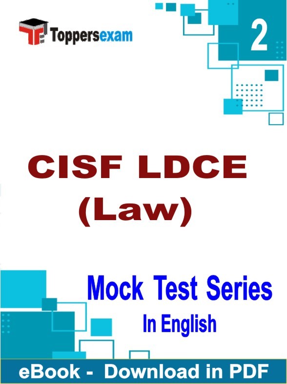 CISF LDCE (Law) PDF Book In English - Question Paper