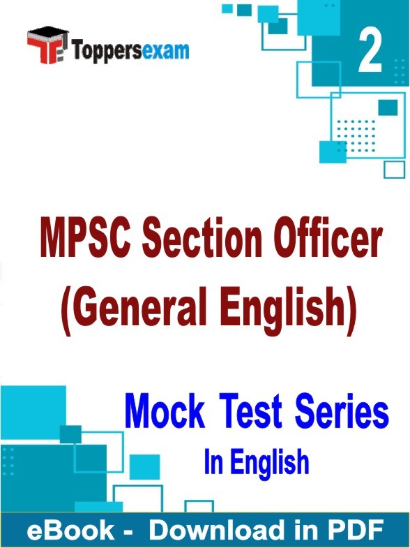MPSC Section Officer (General English) PDF Book In English - Question Paper